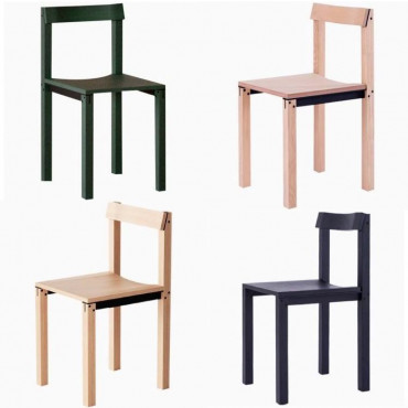 Chaise "Tal" en frêne ou chêne (Plusieurs coloris disponibles) - Kann Design