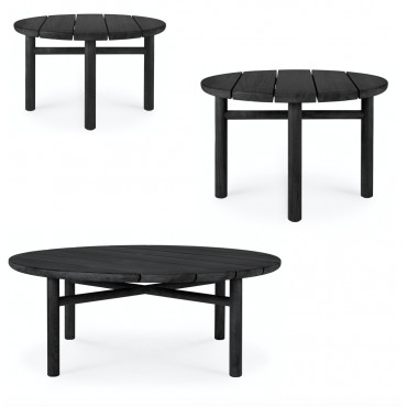 Table basse Outdoor "Quatro" en teck teinté noir (Plusieurs dimensions disponibles) - Ethnicraft