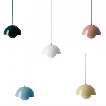 Fin de stock // Suspension FlowerPot VP1 Ø23cm laiton poli - Verner Panton - &Tradition