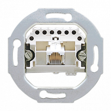 Mécanisme prise PTT RJ45  simple LS 990 / UAE8UPO - JUNG