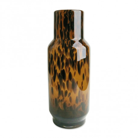 Vase en verre ambré "Lèopard" Ø12*H.31 cm