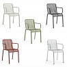 Chaise avec accoudoir empilable Palissade Outdoor (Plusieurs coloris disponibles) - Hay