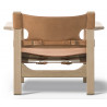Fauteuil "The Spanish Chair" Chêne savonné Cuir Naturel- Børge Mogensen - Fredericia Furniture