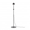 Lampadaire orientable "Domo" noir hauteur réglable - Joe Colombo - Karakter