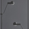 Lampadaire orientable "Domo" noir hauteur réglable - Joe Colombo - Karakter
