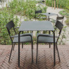 Chaise avec accoudoirs Outdoor August en aluminium - Vincent Van Duysen - Serax