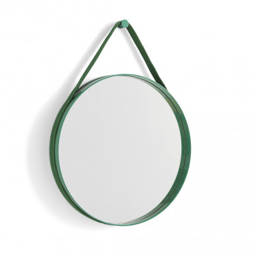Miroir Strap Ø50 cm vert sangle en tissu - Hay