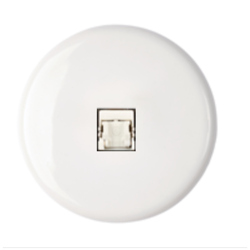 Double prise RJ45 CAT6 blanc Collection GARBY COLONIAL encastré