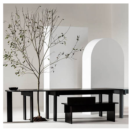 Table en chêne teinté brun Jeanne L.200 cm - Marie Michielssen - Serax
