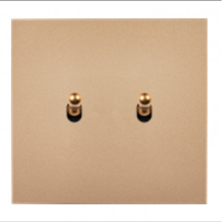 Double Interrupteur Va et Vient / Bouton Poussoir collection "Désir" - Modelec
