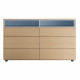 Commode modulable 6 tiroirs 1 niche collection Ober - Treku