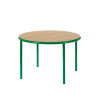 Table ronde Wooden pieds métal plateau bois - Muller Van Severen - Valerie Objects