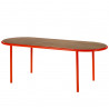 Table ovale Wooden pieds métal plateau bois - Muller Van Severen - Valerie Objects
