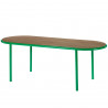 Table ovale Wooden pieds métal plateau bois - Muller Van Severen - Valerie Objects