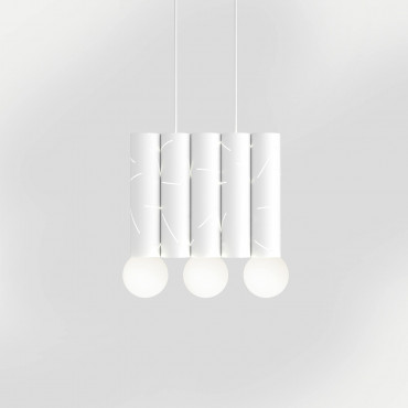 Suspension Birch 3 globes H.32,5 cm en métal - Atelier Areti