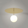 Applique / Plafonnier Plate and Sphere 173 avec tige - Atelier Areti