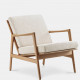 Fauteuil Stefan en chêne et tissu boucle crème - 366 Concept