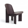 Fauteuil lounge chair Chisel en chêne ou hêtre teinté - Hay