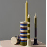 Set de 4 bougies Pattern off white, army and blue - Hay