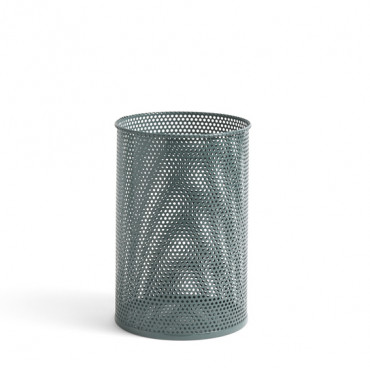 Poubelle en métal perforé médium sage green - Hay