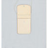 Pochette tour de cou en cuir naturel L.12*H.17,5 cm - Laperruque