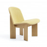 Fauteuil lounge chair Chisel tapissé strcuture en hêtre ou chêne - Hay