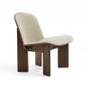 Fauteuil lounge chair Chisel tapissé strcuture en hêtre ou chêne - Hay