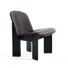 Fauteuil lounge chair Chisel tapissé strcuture en hêtre ou chêne - Hay