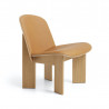 Fauteuil lounge chair Chisel tapissé strcuture en hêtre ou chêne - Hay