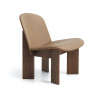 Fauteuil lounge chair Chisel tapissé strcuture en hêtre ou chêne - Hay