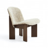 Fauteuil lounge chair Chisel tapissé strcuture en hêtre ou chêne - Hay