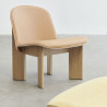 Fauteuil lounge chair Chisel tapissé strcuture en hêtre ou chêne - Hay