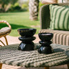 Bougie en céramique noire Tamtam ambre - Côté Bougie Marrakech