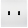 Double interrupteur Va et Vient / Bouton Poussoir collection "Karo" (Plusiers coloris disponibles) - Modelec