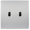 Double interrupteur Va et Vient / Bouton Poussoir collection "Karo" (Plusiers coloris disponibles) - Modelec