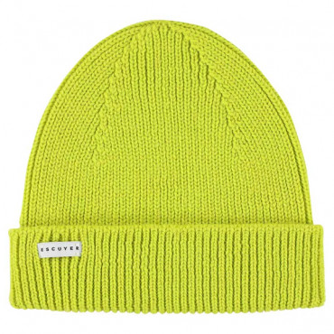 Bonnet Mérinos Côtelé Beanie Bright Yellow - Escuyer