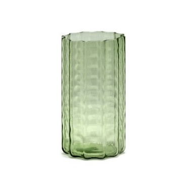 Vase en verre Waves Ø12*H.21 cm vert - Serax