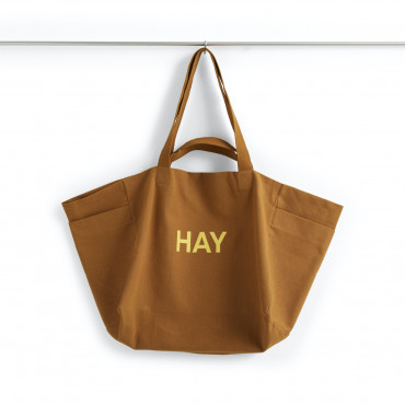 Sac cabas en coton recyclé Weekend toffee - Hay