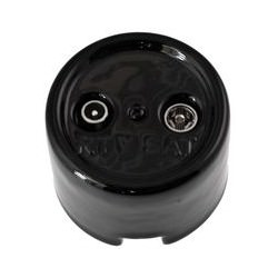 Prise TV SAT Garby en porcelaine noire Externe avec passe câble (pose en saillie) Ref. 30 712 27 2 - FONTINI