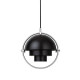 NEUF DE STOCK // Suspension Small Ø25,5cm MULTI-LITE Louis Weisdorf Black chrome - Réédition 1972 - Gubi