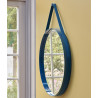 Miroir Strap Ø70 cm bleu sangle en tissu - Hay