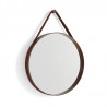 Miroir Strap N°2 Ø50 cm dark brown sangle en tissu - Hay