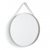 Miroir Strap N°2 Ø70 cm light grey sangle en tissu - Hay