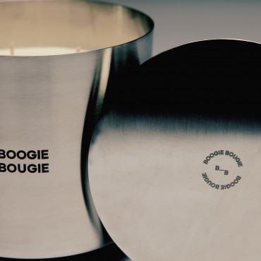 Bougie parfumée XL édition inox - Boogie Bougie