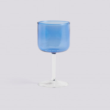 Lot de 2 verres à vin "Tint" Blue and Clear - Hay