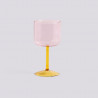 Lot de 2 verres à vin "Tint" Pink and Yellow - Hay