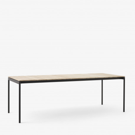 Table Outdoor AV25 pieds métal / Plateau teak L.150*l.90 cm - &Tradition