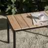 Table Outdoor AV25 pieds métal / Plateau teak L.150*l.90 cm - &Tradition