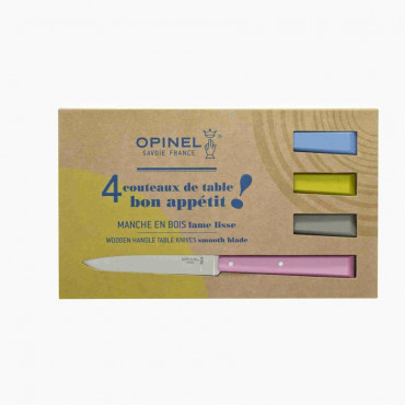 Coffret de 4 couteaux de table N°125 Bon Appétit Campagne - Opinel