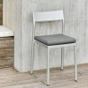 Chaise indoor / outdoor Type en aluminium silver grey - Hay